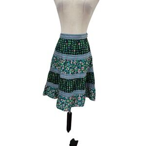 Marc Jacob's Skirt A Line Sz 6 Green Black Shamrock St Patrick's Day